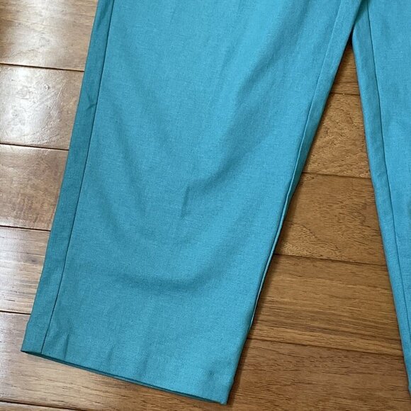 KOOS OF COURSE Pull On Capris Women's Small Turquoise Linen Blend Beachy NWT - Picture 4 of 15